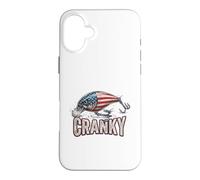 US Flag Cranky Crankbait Fishing Lure Angler Case for iPhone 16 Plus