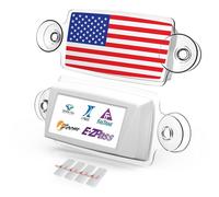 US FLAG - EZ Pass Holder, iPass Holder Illinois/ EZPass Holder for Most US States/ EZPass Transponder Device Holder/ EZ Pass Holder for car with 4pcs of Adhesive Mounting Strips / UV-Protective