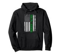 US Flag - Green Line - Border Patrol Pullover Hoodie