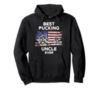 US Flag Hockey Best Pucking Uncle Pullover Hoodie