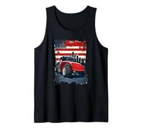 US Flag Hotrod Tee Patriotic American Vintage Car Man Kids Tank Top