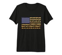 US Flag Leopard Pattern USA Patriotic Design Premium T-Shirt