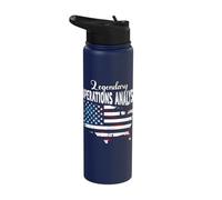 US Flag Operations Analyst Stainless Steel Insulated Water Bottle