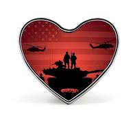 US Flag Soldier Rifle Helicopter Tank Brooch Pins Heart Badge Collar Lapel Pins Dress Backpack Accessories