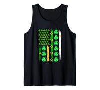 US Flag St. Patrick's Day Shamrocks Irish Matching Parades Tank Top