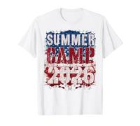 US Flag Summer Camp 2026 Camping Host Squad Director Nurse Value Graphic T-Shirt, Men, White, S