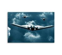 US Flies B-2 Stealth Bomber over Pacific Poster Decorative Painting Canvas Wall Posters And Art Picture Print Modern Family Bedroom Decor Posters 16x24inch(40x60cm)
