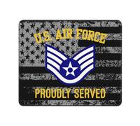 Us Force E-5 Staff Sergeant Ssgt E5 Mousepad Non-Slip Rubber Base Desk Mat Small Mousemat For Travel Home Studying 25X30Cm