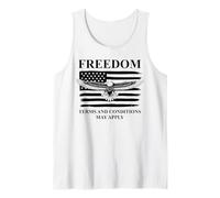 US Freedom Terms & Conditions May Apply American Flag Eagle Tank Top