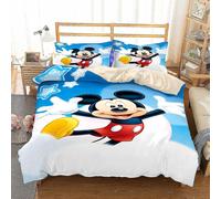 (US FULL 200x230cm, One size) Mm07 Cartoon Mickey 3d Printed Bedding Set Duvet Cover Quilt Cover Pillowcase Kids Xmas Gift