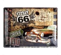 US Highways - Route 66 Road Trip - Gift idea for USA fansRetro Tin SignMetal ...