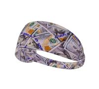 Us Hundred Dollar Bill Hairband, Unisex Elastic Headband, Moisture Wicking Headband For Sports, Running, Yoga.