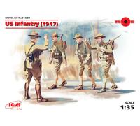 Us Infantry (1917) (4 Figures) 1:35 Plastic Model Kit ICM