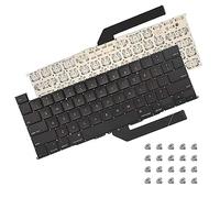 US Keyboard with Flex Cable + Screw Kit Replacement for MacBook Pro 16" A2141 Late 2019