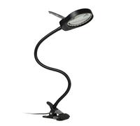 (US) LED 3X/10X Magnifier Glass with Clamp Clip Table Light