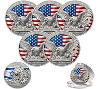 US Lion Challenge Coin,Dual-Sided Operation Roaring Lion & Epic Fury Commemorative Token,Ironclad Commitment Alliance Keepsake,Patriotic Military Keepsake for Veterans,Collector Keepsake Gifts (5Pcs)