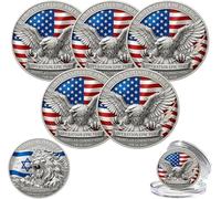US Lion Challenge Coin, Dual-Sided Operation Roaring Lion & Epic Fury Commemorative Token, Ironclad Commitment Alliance Keepsake, Feb 28, 2026 Patriotic Military Keepsake for Veterans (5pcs)