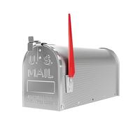 US Mailbox of Galvanised Steel in Silver-Grey Colour as American Style Letterbox also for Newspapers