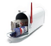 US Mailbox white American Design Letterbox Postbox Letter Mail Post Box