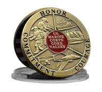 US Marine Corps Challenge Coin Metal Craft Commitment Courage Honor Medal Military Collection Gift