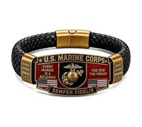 US Marine Corps Semper Fi Bracelet, Patriotic Veteran Bracelet (#A)