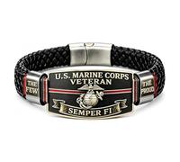 US Marine Corps Semper Fi Bracelet, Patriotic Veteran Bracelet (#B)