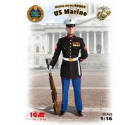 Us Marine Sergeant (100% New Molds) 1:16 Figure Plastic Model Kit ICM