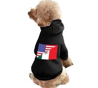 US Mexico Flag Dog Hoodie Printed Funny Winter Dog Sweatshirt Cat Hooded Puppy Outfit Cute Costume for Small Medium Large Dogs and Cats Pets