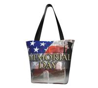 Us Military Soldiers Patriotic Memorial Day Fashion Canvas Tote Bag With All Over Print Design,Large Reusable Shopper Tote With Double Handles,Beach Tote, Weekend Bag