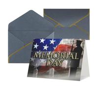 Us Military Soldiers Patriotic Memorial Day Greetings Romantic Card With Envelopes, Send To A Close Friend,Phnom Penh Pearl Paper Greeting Card