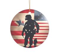 US Military Soldiers Patriotic Memorial Day Print Bridal Shower Gifts, Mr & Mrs Christmas Ornament, a Unique Wedding Keepsake Present