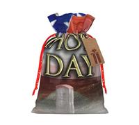 Us Military Soldiers Patriotic Memorial Day Print Charming Gift Bag,Cloth Gift Bags With Drawstring,Perfect For Small Gifts And Jewelry