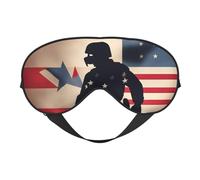 US Military Soldiers Patriotic Memorial Day Print Comfortable Sleep Eye Mask Men Women Lightweight Travel Nap Meditation Yoga Work
