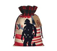 Us Military Soldiers Patriotic Memorial Day Print Gift Decor Bags Drawstring Reusable Party Favors Pouches Seasonal Celebrations