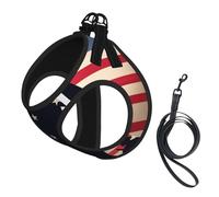 Us Military Soldiers Patriotic Memorial Day Print Pet Leash Vest,For Small Dogs,Adjustable And Comfortable Cat Puppy Essentials