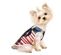 Us Military Soldiers Patriotic Memorial Day Print Pet T-Shirt, Sleeveless Pullover Vest For Small Puppy Kitten Indoor Outdoor Wear