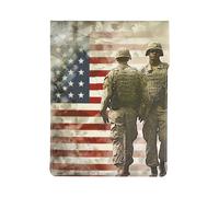 US Military Soldiers Patriotic Memorial Day Printed Laptop Sleeve Bag 13-Inch - Leather Laptop Sleeve Case Shockproof Protective Computer Cover Bag