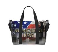 US Military Soldiers Patriotic Memorial Day Printed Travel Duffel Bag Foldable Gym Duffel Bag Suitable for Travel Work Gym etc
