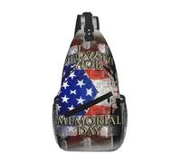 Us Military Soldiers Patriotic Memorial Day Unisex Chest Sling Bag With Multi-Pocket Design,Large Capacity Crossbody Bag Durable Polyester Adjustable Strap For Daily Commute Travel