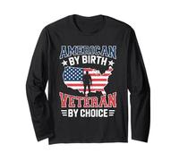 US Military Veteran Patriot Map Service Member Design Long Sleeve T-Shirt