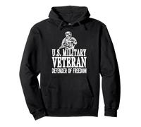 US Military Veteran Proud Defender of Freedom Army Pullover Hoodie