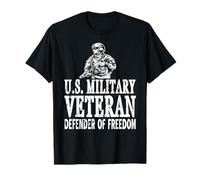 US Military Veteran Proud Defender of Freedom Army T-Shirt