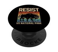 US National Park Bison Resist Bison Buffalo PopSockets Adhesive PopGrip