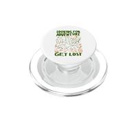 US National Parks Map Funny Hiking Camping Adventure Doodle PopSockets PopGrip for MagSafe