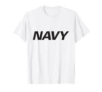 US NAVY Black Lettering T-Shirt
