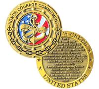 US Navy Challenge Coin - Honor Courage Commitment, Sailor Creed Coin with Transparent Case