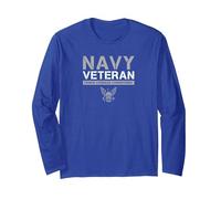 US Navy - Veteran Honor Courage Commitment Long Sleeve T-Shirt, Adult Unisex, Royal Blue, Medium