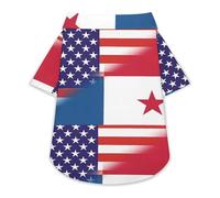 US Panama Combined Flag Cute Pet T-Shirts Dog Shirt Clothes Funny Beach Pullover Cat Sweatshirt For Small Pets 2XL