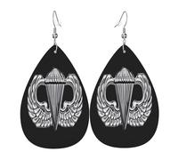 Us paratrooper wings clearly visible Leather Earrings, Clothing Decoration, Suitable For Festival Parties, Holidays And Daily Life