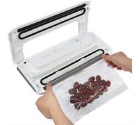 (US Plug) 130W Multi-function Food Vacuum Sealer Automatic/Manual Vacuum Sealing Machine with Cutter and Replaceable Sealing Strip